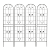 4 Pack Metal Garden Trellis 86.7" x 19.7" Rustproof Trellis for Climbing Plants Outdoor Flower Support Black