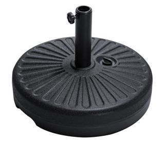 Umbrella Base Stand, Refillable Round Sunburst Plastic Patio Umbrella Base Stand, Pole Holder for Outdoor, Lawn w/ 55lbs Weight Capacity