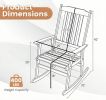 Outdoor Rocking Chair Acacia Wood High Back Patio with Armrests Comfortable Seating for Backyard Garden Furniture