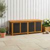 Garden Storage Box 243 L Solid Acacia Wood Black