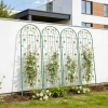 4 Pack Metal Garden Trellis 71" x 19.7" Rustproof Trellis for Climbing Plants Outdoor Flower Support Green
