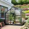 6' x 8' Greenhouse Polycarbonate Greenhouse with Rain Gutter and Roof Vent Aluminum Walk-in Greenhouses