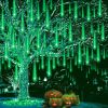 alloween Outdoor Meteor Shower Lights â€“ 192 LED Falling Rain Icicle Lights