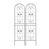 4 Pack Metal Garden Trellis 86.7" x 19.7" Rustproof Trellis for Climbing Plants Outdoor Flower Support Black