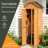 Outdoor Storage Shed Wood Tool Shed Waterproof Garden Storage Cabinet with Lockable Doors for Patio Furniture, Backyard, Lawn, Meadow, Farmland