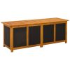Garden Storage Box 243 L Solid Acacia Wood Black