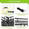 Heavy Duty Steel Garden Cart with Removable Mesh Sides to Convert into Flatbed, Utility Metal Wagon with 2-in-1 Handle and 16 in Tires