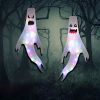 2pcs, 47" Halloween Ghost Windsocks Decorations With LED Light Outdoor Halloween Decorations Hanging Ghost Windsocks DÃ©cor For Halloween