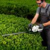 Cordless Grass Trimmer with 20000 RPM Motor, 2600mAh Battery, Dual-Action Steel Blade Hedge Trimmer