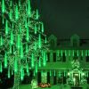 alloween Outdoor Meteor Shower Lights â€“ 192 LED Falling Rain Icicle Lights