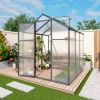 Newly marketed Gain height windproofaluminum greenhouse 6x6 FT Polycarbonate Greenhouse Raised Base and Anchor Aluminum Heavy Duty Walk-in Greenhouses