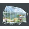 6' x 8' Greenhouse Polycarbonate Greenhouse with Rain Gutter and Roof Vent Aluminum Walk-in Greenhouses