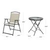 3-Piece Outdoor Bistro Set, Tan