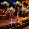 Halloween Decor Solar Skull Lights, 4-Pack LED Stake Lights, Amorphous Solar Panel, IP45 Waterproof, 2 Light Modes for Lawn & Pathway Decoration