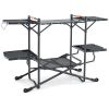 Portable outdoor barbecue table
