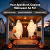 Solar Ghost Halloween Light 2 Pack Hanging Pile Courtyard Decoration Solar powered luminous ghost decoration, rainproof