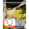 Garden Hose, 150 ft 5/8" Heavy Duty Rubber Water Hose with 10 Mode Nozzle, 150PSI Working & 600PSI Burst
