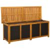 Garden Storage Box 243 L Solid Acacia Wood Black