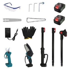 4 in 1 Cordless Pruning Shear and Electric Chainsaw With Max 5.5FT Extension Poles 4öole Saw SK5 Blade Brushless Pruning Shear With 2Pcs 3.0Ah Ba