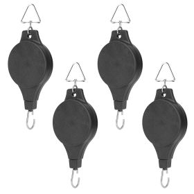 Retractable Plant Pulley Adjustable Flower Basket Hook Hanger For Garden Baskets Pots Birds Feeder Hanging Basket In Different Height Indoor Outdoor D