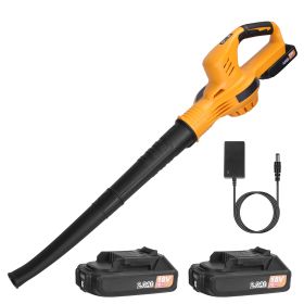 Cordless Leaf Blower Handheld Electric Battery Powered Air Blowerax 124MPH 300CFM with 2 Adjustable Speeds 2Pcs 18V 2000mA Battery and Charger for Y