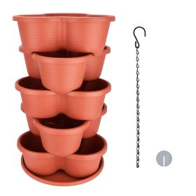 5 Tier Vertical Stackable Planter Garden Tower Stackable Planterõtdoor Gardening Pots for Strawberries Flowers Herbs Vegetables