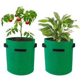2 Pack Plant Growing Bags Potato Vegetable Planter Bags Breathable Planting Fabric Pots w/ Harvest Window Durable Handles 7Gallons