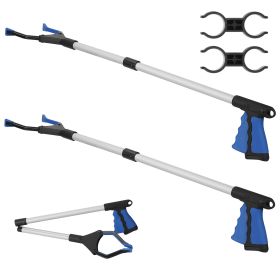 2 Pack 31.5olding Grabber Pick up Reaching Tool Hand Grip Heavy Duty Aid Trash Stick Litter Picker