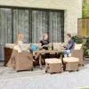 Outdoor Sectional Six Pieces including table