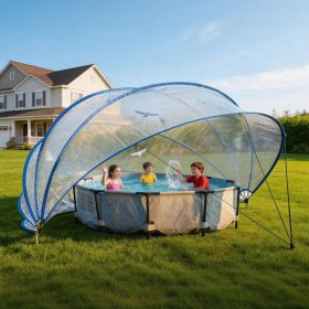 18-foot retractable pool cover, PVC film fiberglass rod pool fence, outdoor swimming pool accessories