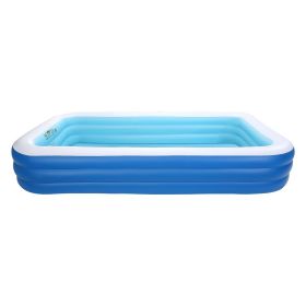 Inflatable Pool, 118 x 67 x 20 inch Large Inflatable Swimming Pool, Family Large Swimming Pools with Repair Patches, Blow Up Pools for Kids, Adul