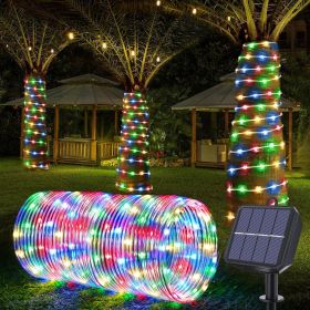 Solar Outdoor Light, Flexible Clear Trampoline Light for Garden Backyard Patio Deck Porch Pool Tree Decorations - White (Color: Colorful)