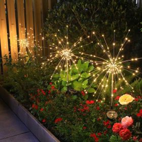 Outdoor Solar Fireworks Light 150LED 8 Lighting Mode Sensor Light Waterproof Garden Decoration Courtyard Passage Christmas, Halloween, Party, Wedding (Quantity: 12pcs)