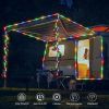 Solar Outdoor Light, Flexible Clear Trampoline Light for Garden Backyard Patio Deck Porch Pool Tree Decorations - White