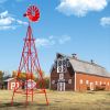 8 Feet Windmill Metal Ornamental Wind Wheel Weather Resistant