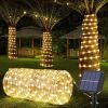 Solar Outdoor Light, Flexible Clear Trampoline Light for Garden Backyard Patio Deck Porch Pool Tree Decorations - White