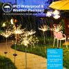 240 LEDs Solar Starburst Stake Lights, 2 Pack 120LED Each, 8 Light Modes Multicolor Copper Wire Solar Decorative Lights for Yard Lawn