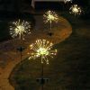 240 LEDs Solar Starburst Stake Lights, 2 Pack 120LED Each, 8 Light Modes Multicolor Copper Wire Solar Decorative Lights for Yard Lawn