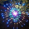 240 LEDs Solar Starburst Stake Lights, 2 Pack 120LED Each, 8 Light Modes Multicolor Copper Wire Solar Decorative Lights for Yard Lawn