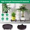 4Pcs 12.8IN Or 14IN Plant Caddy With Wheels Up to 187LBS Load Capacity Rolling Plant Stand