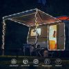 Solar Outdoor Light, Flexible Clear Trampoline Light for Garden Backyard Patio Deck Porch Pool Tree Decorations - White