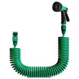 EVA Recoil Garden Hose Flexible Self-coiling Water Hose with 3/4!nd 1/2dapter with 7 Spraying Modes for Boat Greenhouse Yard Patio (Option: 7.5m)
