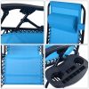 Set of 2 Folding Outdoor Zero Gravity Lounge Chair