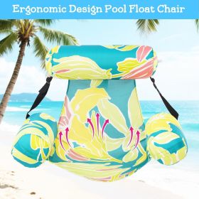 Inflatable Pool Float Chair - 2 Pack Pool Floats Adult Heavy Duty, Water Floating Lounge Chairs (Style: Flowers)